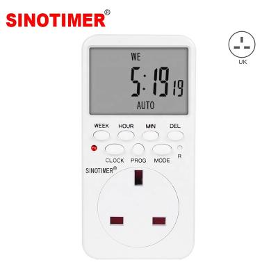 China 7 Days 24 Hour Digital Timer Switch UK Outlet 230V Timer Kitchen Outlet AC Programmable Electronic Day Time Switch 7 Timer 12/24 Hour Programmable Timing Socket for sale