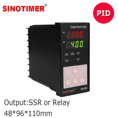 China Universal Relay SSR Output K Thermocouple PT100 Input Digital PID Temperature Controller for Heating or Cooling with Alarm MC400 MC400 for sale