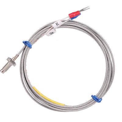 China M6 Screw Industrial Probe K Type Thermocouple Temperature Sensor With 1M 2M 3M 4M 5M Wire Cable For Industrial Temperature Controller for sale