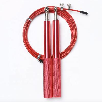 China Aluminum Alloy Steel Metal Handle Aluminum Alloy Jump Rope Weight Wire Housing Adjustable Self Locking Jump Rope for sale