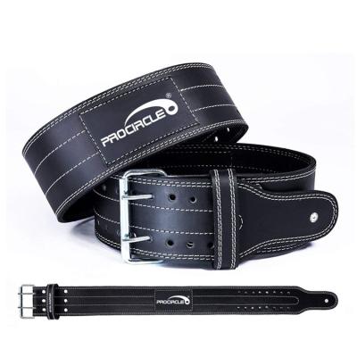 China High Density Custom Gym Weightlifting Protective Adjustable Leather Belt for sale