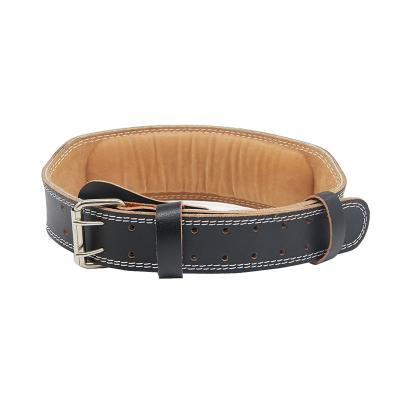 China Gym High Quality High Density Fitness Buffalo Split Weightlifting Heavy Duty Leather Belt for sale