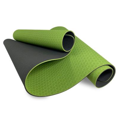 China Cheap Price Wholesale 6mm Non Slip Thick Color Double Non Slip Eco Friendly Exercise Band Yoga Mat for sale