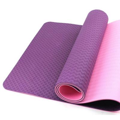 China Eco-Friendly Cheap Price Fitness Exercise 2 Colors Strip Yoga Mat Non-Slip for sale