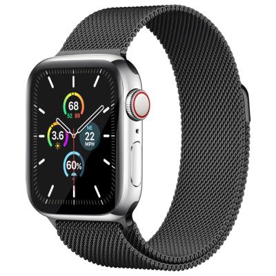 China Magnetic Stainless Steel AhaStyle Mesh Loop Adjustable Strap Replacement Milanese for iWatch Series 7/6/5/4/3/2/1/SE for sale