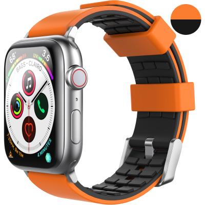 China AhaStyle Comfortable Strap for Apple Watch Bands Silicone 38mm 44mm 40mm 42mm Replacement Silicone Bands for Iwatch Bands for sale