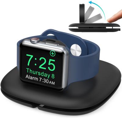 China AhaStyle ABS Plastic Foldable Extremely Stable Stand iWatch Stand iWatch Charger Stand for All Apple Watch Models Supports Nightstand Mode for sale