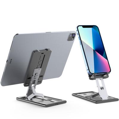 China AhaStyle Desktop Metal Smart Mobile Phone Stand Portable Aluminum Alloy Universal Adjustable Foldable Mobile Phone Holder for sale