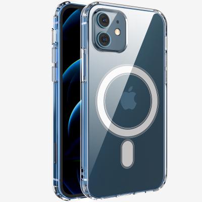 China AhaStyle Anti-drop Magnetic Clear Case For Iphone 12 For Iphone 12 pro 13 mini 13 pro Max Clear Cases With Circle for sale