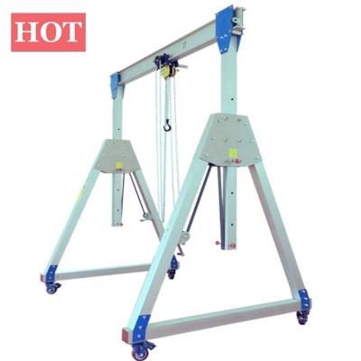 Chine Electric Hoist 500kg Adjustable Height Manual Small Portable Aluminum Gantry Crane à vendre