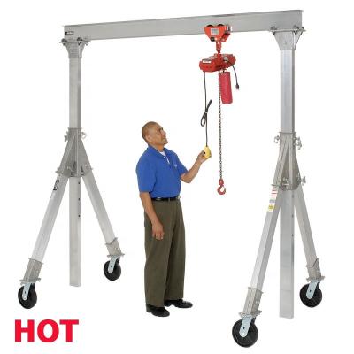 中国 1000lbs Folding Mobile Portal Girder Alloy Gantry Crane 販売のため