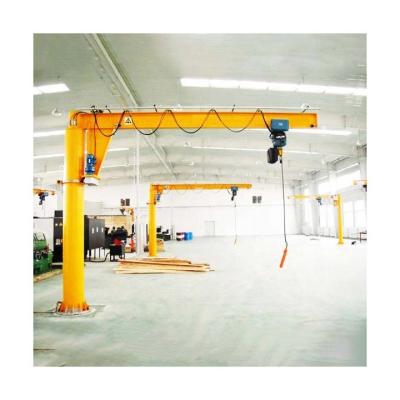 China Customized Free Standing Jib Crane Floor Fixed Swing Arm Rotate Jib Crane for sale