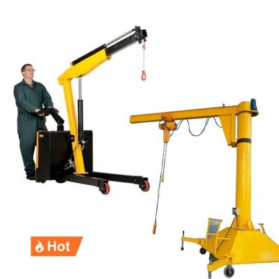 China 2500kg Traveling Portable Counter Balanced Hoist Jib Crane Workstation Moveable Jib Crane for sale