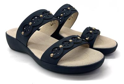 China Comfort dames zomer slip op sandalen met platte haken naaien zool Te koop