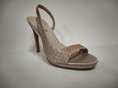 Cina Sandali alla moda con tacco stiletto ornate di strass luccicanti in vendita