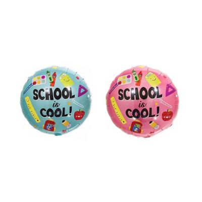 China 18 inch round shape stationery foil balloons school party is cool decoration balloon for school party for sale