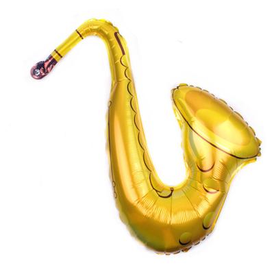 China New party saxophone shaped foil balloon musical note party decoration musical instrument balloon for sale