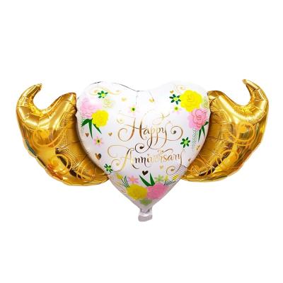 China Party Wing Shaped Foil Balloons For Happy Birthday Party Decoration for sale