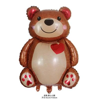 China New Love Bear Party Foil Balloon Animal Shape Balloon For Wedding Party Decorations for sale