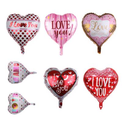 China New Heart Shaped 18 Inch Party Love Helium Foil Balloon Marriage Valentine's Proposal Party Decoration for sale