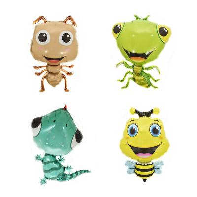 China Party Animal Insect Shaped Foil Balloon Mantis Ant Bee Gecko Balloons For Kids Toys for sale