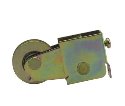 China Modern Iron Color Electroplating Zinc Sliding Stained Glass Door Sliding Wheel Roller Set for sale