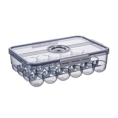 China Freshness Keeping Buffet Fridge Storage Organizer Boxes Airtight PET Plastic Spices Vegetable Egg Crisper Container for sale