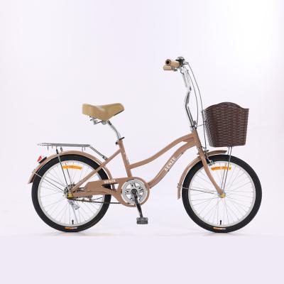 China Chinese City Bike Brown Color 20 OEM Factory City Bikes Lady Bicycle Women Cycle Popular Bicycle for sale