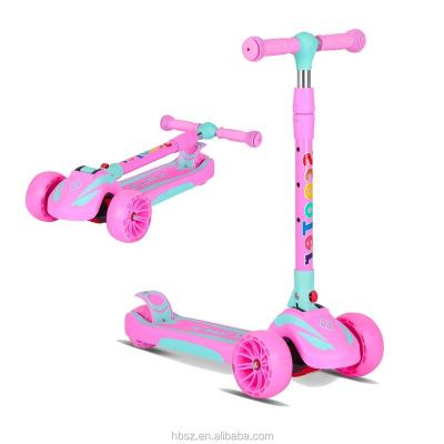 China Folding Kid 3 Wheel Scooter Model Adjustable Height Adjustable Handlebar Scooters With Light And Music for sale