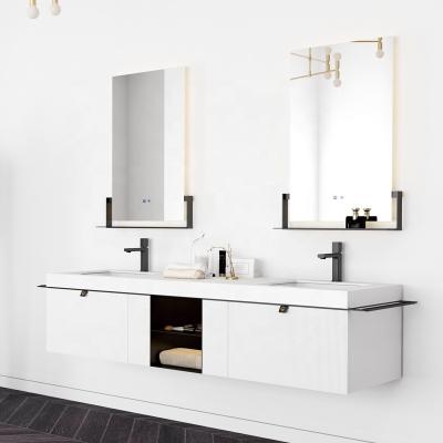 China Modern Modular Lightweight Customization Italian Minimalist Wall-hung Bathroom Cabinet Vanity Designed By Switzerland Designer With Patent for sale