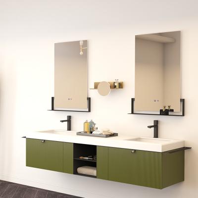 China Modern Designer Switzerland Modular Bathroom Vanity Italian Minimalist Wall Mounted Cabinet Light Customization for sale