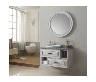 China New Style Wall Mounted Elegant American Style Wall Mounted Solid Wood Bathroom Vanity NA-01 for sale