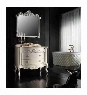 China US-28 European Direct Supply European Style Factory Foshan Bathroom Luxury Solid Wood Vanity for sale