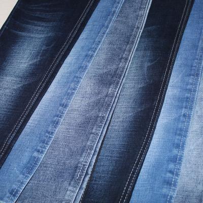 China Indigo Shrink-Resistant Denim Fabric Super Elastic Good Quality For Fat Lady And Legging for sale