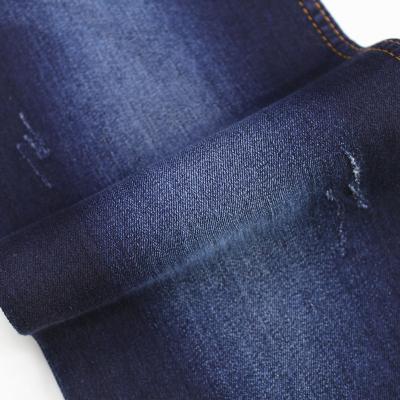 China Shrink-Resistant Warm Mercerized Cotton Polyester Spandex Denim Fabric With Spun Ring Yarn for sale