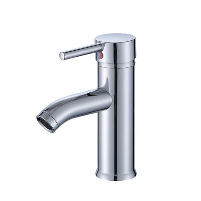 China Metered Faucets Manufacturers Sell New Design Single Hole Chrome Stainless Steel Bathroom Sink Faucet for sale