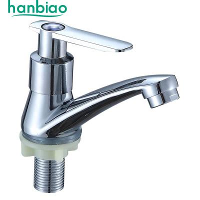 China Sanitary Metered Faucets Ware Fittings Faucet Platform Mounted Pull Out Cold Water Zinc Single Basin Faucet for sale