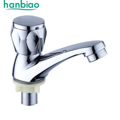 China Popular Metered Faucets Low Price Bathroom Shower Sink Faucet Parts Deck Mounted Zinc Chrome Waterfall Basin Faucet for sale