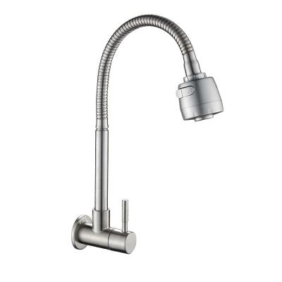 China Pull Out Single Spray ODM SUS304 Grifo Modern Universal Tube Handle Cold Water Faucet Kitchen Faucet for sale