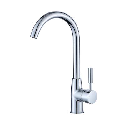 China Metered Faucets 2022 New Design High Quality 360 Degree Rotation Brass Chrome Kitchen Sink Faucets for sale