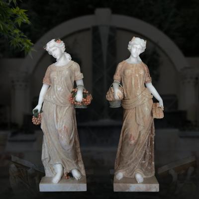 China EUROPEAN Customized Outdoor Stone Statues Garden Colorful Goddess Of Four Seasons Marble Sculptures for sale