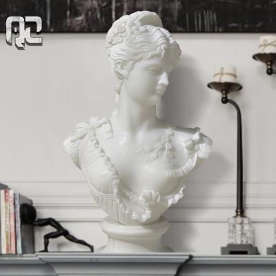 China EUROPEAN Indoor Classic Hand Carved Famous Stone Head Bust Women Female Marble Bust Statues for sale