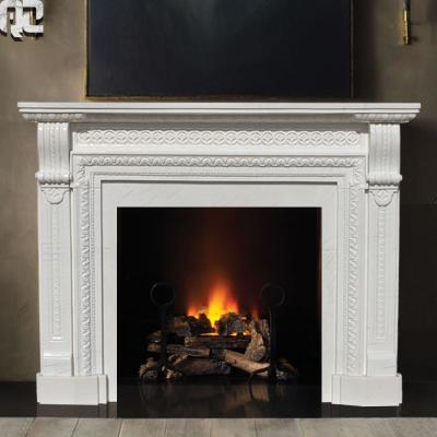 China French Modern Style Customized Home A Victorian White Marble Antique Fireplace Mantel French Mantel For Sale for sale