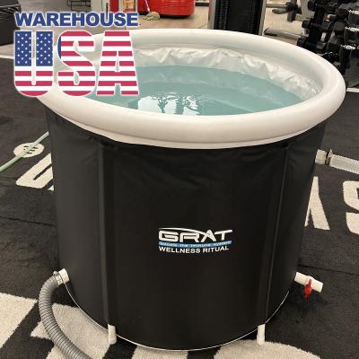 China Sports Plunge Cold Tub for Recovery, 4 Layers Ice Bath Barrel Plunge Portable Ice Tub for Athletes with Lid for sale