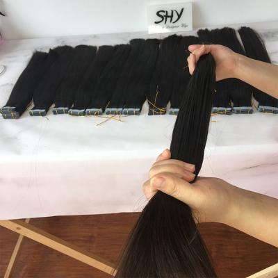 China Straight European Hair Tape In Hair Extensions 24 Inch Natural Ends for sale