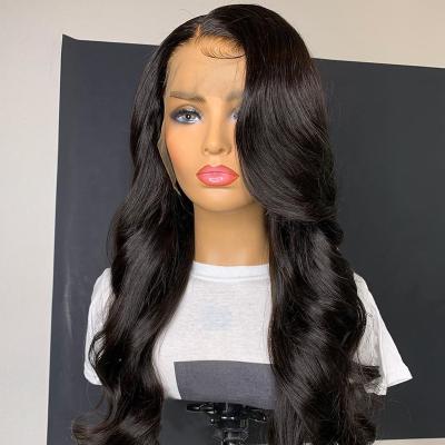 China Wholesale Deep Wave 18 Inch Body Wave 5*5 Density Wig 150% Density Piece Medium Hair Wig For Black Woman for sale