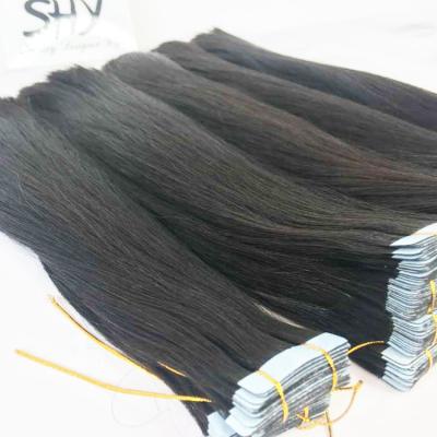 China Tape Pulled Best Quality Double Adhesive Hair Extensions Straight for sale