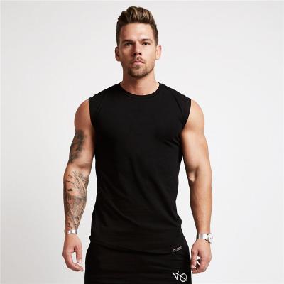 Κίνα New QUICK DRY Men's Wide Shoulder Tank Top Sports Man Gym Sleeveless Vest With Breathable Pattern προς πώληση