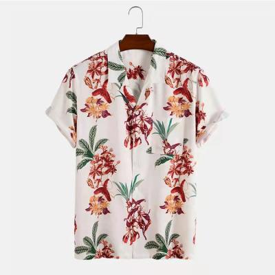 China Anti-pilling new summer beach men's hot sale flower male shirt Hawaiian short sleeve shirt short sleeve shirt for sale