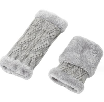 China Half-finger Gloves New Fuzzy Fingerless Sleeve Cover Product Knit Fingerless Sleeve For Women Product for sale